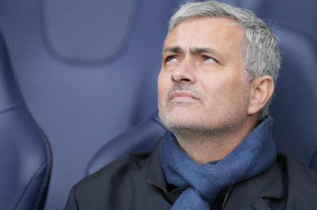 Chelsea Manager Jose Mourinho looks across the pitch before the English Premier League soccer match between Tottenham Hotspur and Chelsea at White Hart Lane in London, Sunday Nov. 29, 2015. (AP Photo/Tim Ireland)
