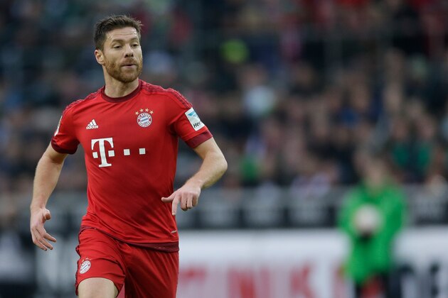 Xabi Alonso of Bayern Munchen during the Bundesliga match between Borussia Mönchengladbach and Bayern München on December 5, 2015 at the Borussia-Park in Mönchengladbach, Germany.(Photo by VI Images via Getty Images)