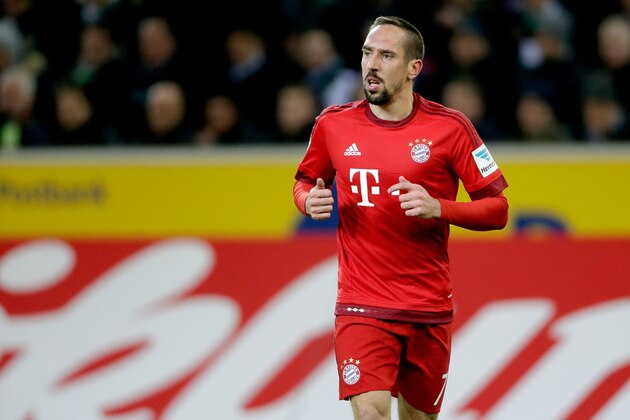 Franck Ribery of Bayern Munchen during the Bundesliga match between Borussia Mönchengladbach and Bayern München on December 5, 2015 at the Borussia-Park in Mönchengladbach, Germany.(Photo by VI Images via Getty Images)