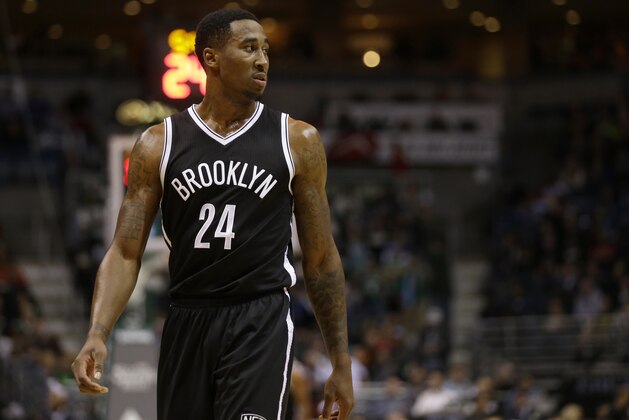 Brooklyn Nets' Rondae Hollis-Jefferson during an NBA basketball game against the Milwaukee Bucks Saturday, Nov. 7, 2015, in Milwaukee. (AP Photo/Aaron Gash)
