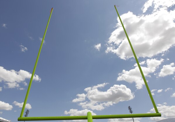 Goal posts are shown after an NFL football training camp practice Thursday, Aug. 4, 2011, in Houston. (AP Photo/David J. Phillip)