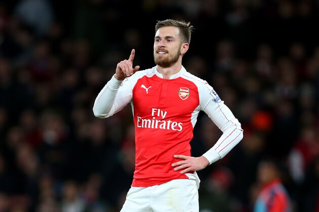 LONDON, ENGLAND - DECEMBER 05:  Aaron Ramsey of Arsenal during the Barclays Premier League match between Arsenal and Sunderland at the Emirates Stadium on December 05, 2015 in London, England.  (Photo by Catherine Ivill - AMA/Getty Images)