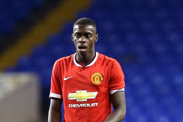 LONDON, ENGLAND - FEBRUARY 09: Axel Tuanzebe of Man United during the FA Youth Cup Fifth Round match between Tottenham Hotspur and Manchester United at White Hart Lane on February 09, 2015 in London, England. (Photo by Charlie Crowhurst/Getty Images)