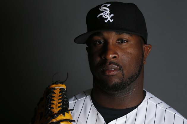 This is a 2015 photo of Onelki Garcia of the Chicago White Sox baseball team. This image reflects the Chicago White Sox active roster as of Saturday, Feb. 28, 2015. (AP Photo/John Locher)