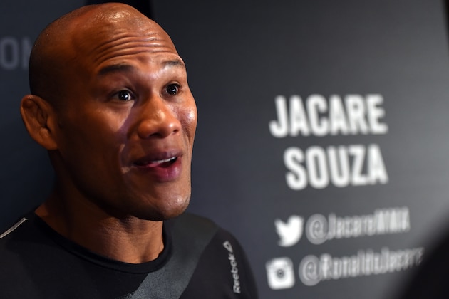 LAS VEGAS, NV - DECEMBER 09:  Ronaldo 'Jacare' Souza of Brazil interacts with media during the UFC Ultimate Media Day at MGM Grand Hotel & Casino on December 9, 2015 in Las Vegas, Nevada.  (Photo by Josh Hedges/Zuffa LLC/Zuffa LLC via Getty Images)