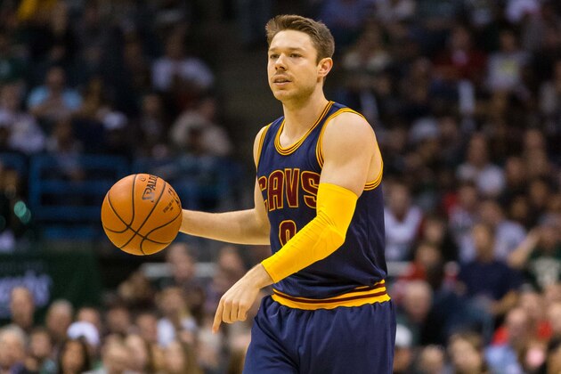 Nov 14, 2015; Milwaukee, WI, USA; Cleveland Cavaliers guard Matthew Dellavedova (8) during the game against the Milwaukee Bucks at BMO Harris Bradley Center.  Milwaukee won 108-105.  Mandatory Credit: Jeff Hanisch-USA TODAY Sports