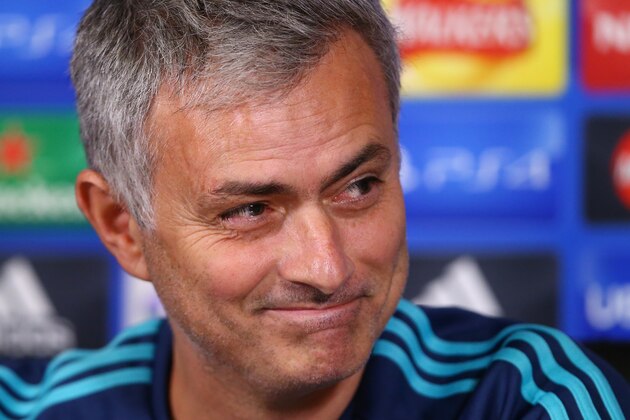 COBHAM, ENGLAND - DECEMBER 08:  Jose Mourinho  the manager of Chelsea speaks to the media during a press conference at the Chelsea Training Ground on December 8, 2015 in Cobham, England.  (Photo by Clive Rose/Getty Images)