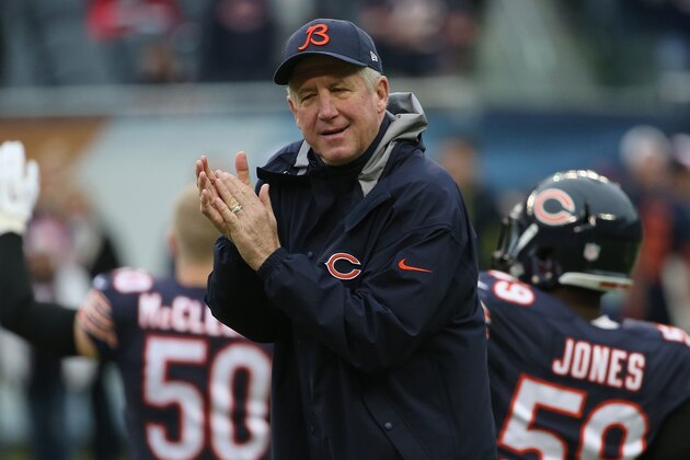 CHICAGO, IL - DECEMBER 13: Head Coach John Fox of the Chicago Bears stands on the field prior to the game against the Washington Redskins at Soldier Field on December 13, 2015 in Chicago, Illinois. (Photo by Jonathan Daniel/Getty Images)