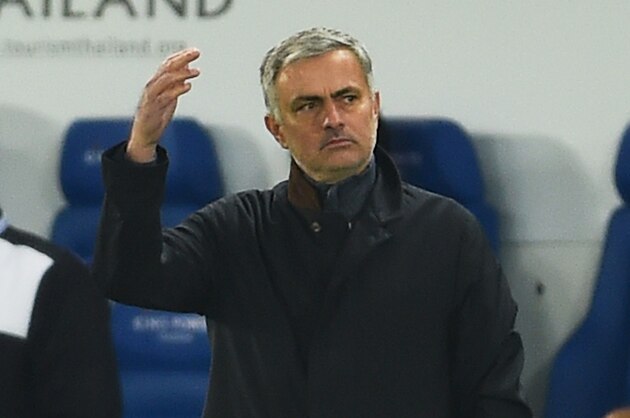 LEICESTER, ENGLAND - DECEMBER 14:  Jose Mourinho the manager of Chelsea reacts during the Barclays Premier League match between Leicester City and Chelsea at the King Power Stadium on December14, 2015 in Leicester, United Kingdom.  (Photo by Laurence Griffiths/Getty Images)