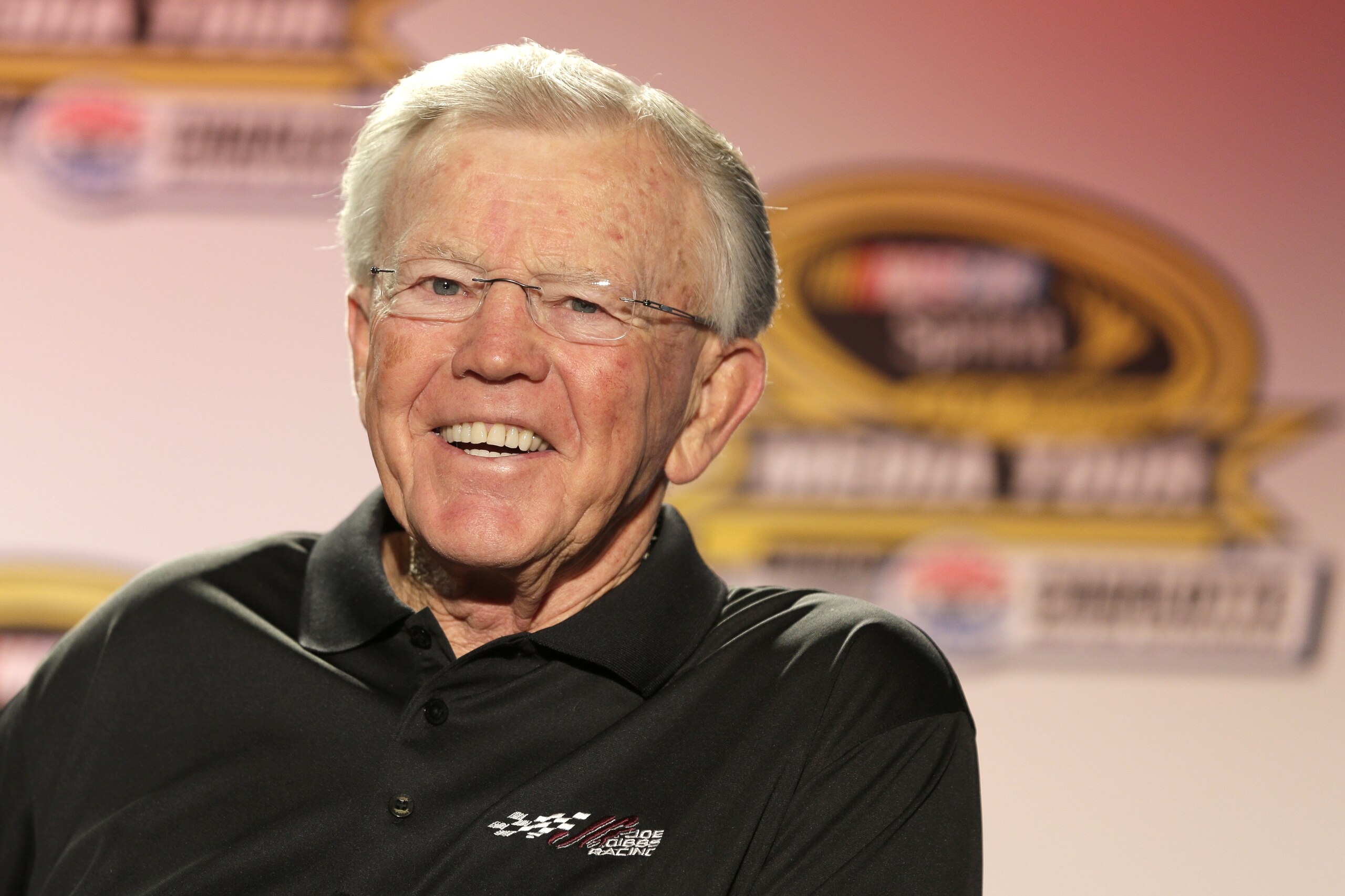 Team owner Joe Gibds talks to the media during a news conference at the NASCAR Sprint Cup auto racing Media Tour in Charlotte, N.C., Thursday, Jan. 30, 2014. (AP Photo)