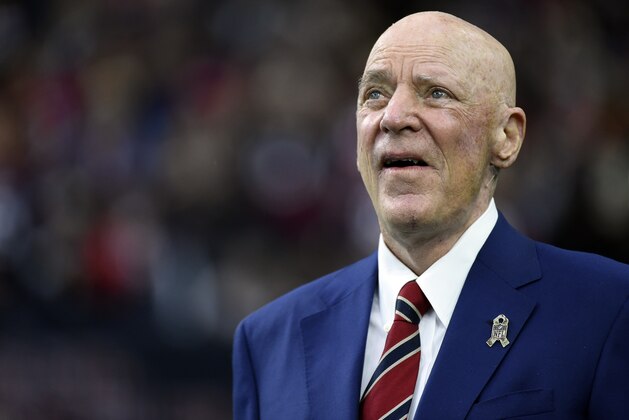 Houston Texans owner Bob McNair watches warm ups before an NFL football game against the New Orleans Saints, Sunday, Nov. 29, 2015, in Houston. (AP Photo/Eric Christian Smith)