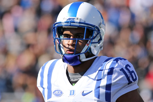 Duke Blue Devils' Jeremy Cash #16 in action against the Army West Point Black Knights during a college football game on Saturday, October 10, 2015 in West Point, NY.  Duke won.  (AP Photo/Gregory Payan)