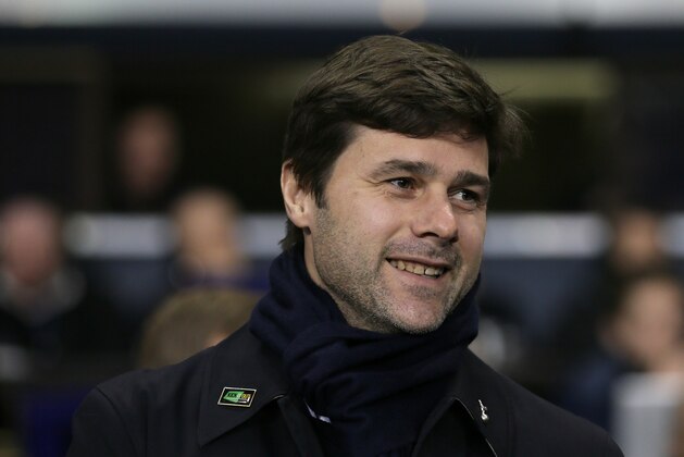 Tottenham manager Mauricio Pochettino looks across the pitch before the English Premier League soccer match between Tottenham Hotspur and Newcastle United at White Hart Lane in London, Sunday Dec. 13, 2015. (AP Photo/Tim Ireland)