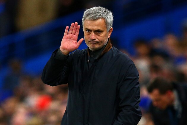 LONDON, ENGLAND - DECEMBER 09:  Jose Mourinho manager of Chelsea reacts during the UEFA Champions League Group G match between Chelsea FC and FC Porto at Stamford Bridge on December 9, 2015 in London, United Kingdom.  (Photo by Clive Mason/Getty Images)