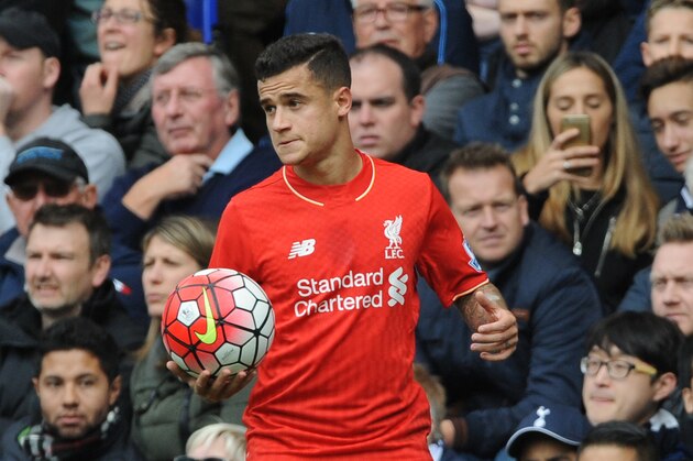 Liverpool’s Philippe Coutinho during the English Premier League soccer match between Tottenham Hotspur and Liverpool at the White Hart Lane, London, England, Saturday, Oct. 17, 2015. (AP Photo/Rui Vieira)