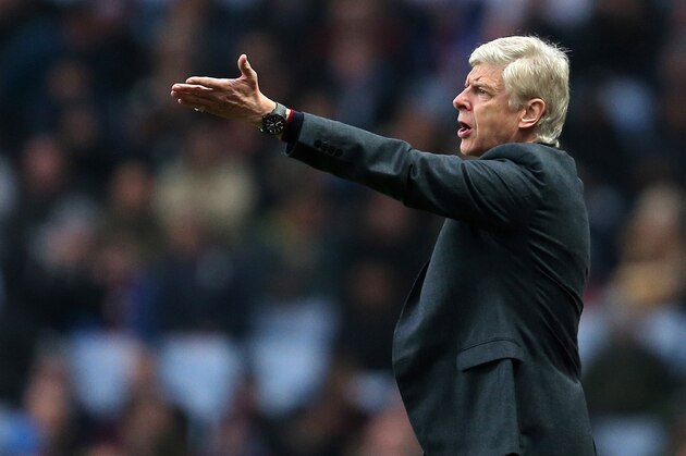 BIRMINGHAM, ENGLAND - DECEMBER 13:  Arsene Wenger manager / head coach of Arsenal during the Barclays Premier League match between Aston Villa and Arsenal at Villa Park on December 13, 2015 in Birmingham, England.  (Photo by James Baylis - AMA/Getty Images)