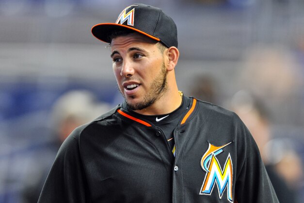 Sep 11, 2015; Miami, FL, USA; Miami Marlins starting pitcher Jose Fernandez (16) prior to a game against the Washington Nationals at Marlins Park. Mandatory Credit: Steve Mitchell-USA TODAY Sports