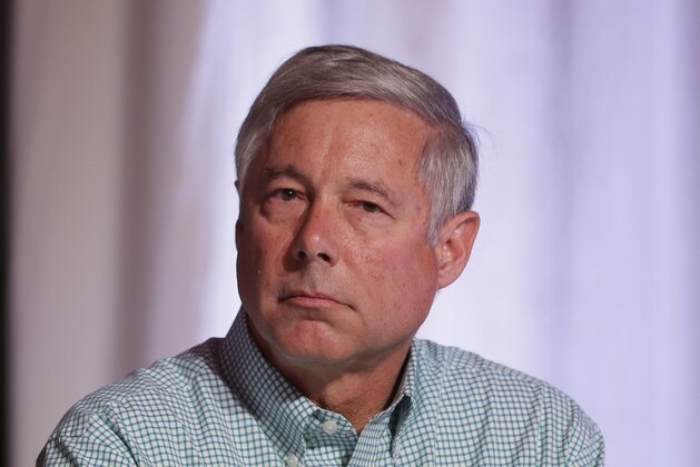 U.S. Rep. Fred Upton, R-Mich., is seen during a congressional panel at the 2016 Mackinac Republican Leadership Conference, Saturday, Sept. 19, 2015, in Mackinac Island, Mich. (AP Photo/Carlos Osorio)
