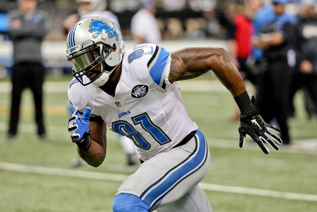 Dec 21, 2015; New Orleans, LA, USA; Detroit Lions wide receiver Calvin Johnson (81) before the game against the New Orleans Saints at the Mercedes-Benz Superdome. Mandatory Credit: Derick E. Hingle-USA TODAY Sports