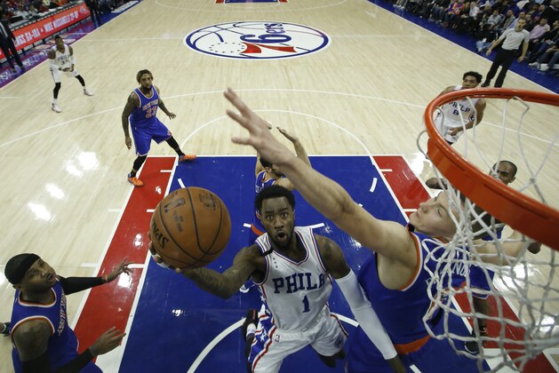 Philadelphia 76ers' Tony Wroten in action during an NBA basketball game against the New York Knicks, Friday, Dec. 18, 2015, in Philadelphia. (AP Photo/Matt Slocum)