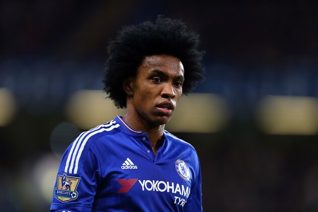 LONDON, ENGLAND - DECEMBER 26:  Willian of Chelsea during the Barclays Premier League match between Chelsea and Watford at Stamford Bridge on December 26, 2015 in London, England.  (Photo by Catherine Ivill - AMA/Getty Images)
