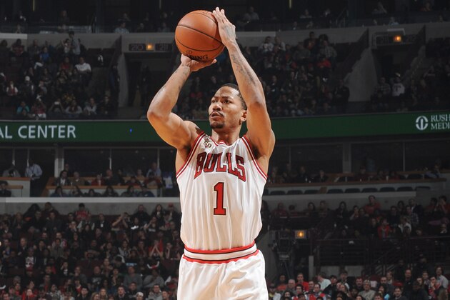 CHICAGO, IL - DECEMBER 21: Derrick Rose #1 of the Chicago Bulls shoots the ball against the Brooklyn Nets on December 21, 2015 at the United Center in Chicago, Illinois. NOTE TO USER: User expressly acknowledges and agrees that, by downloading and or using this photograph, user is consenting to the terms and conditions of the Getty Images License Agreement. Mandatory Copyright Notice: Copyright 2015 NBAE (Photo by Randy Belice/NBAE via Getty Images) CHICAGO, IL - DECEMBER 21: Derrick Rose #1 of the Chicago Bulls shoots the ball against the Brooklyn Nets on December 21, 2015 at the United Center in Chicago, Illinois. NOTE TO USER: User expressly acknowledges and agrees that, by downloading and or using this photograph, user is consenting to the terms and conditions of the Getty Images License Agreement. Mandatory Copyright Notice: Copyright 2015 NBAE (Photo by Randy Belice/NBAE via Getty Images)