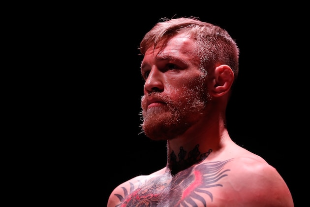 LAS VEGAS, NV - DECEMBER 12:  Conor McGregor of Ireland enters the Octagon before his UFC welterweight championship bout against Jose Aldo during the UFC 194 event inside MGM Grand Garden Arena on December 12, 2015 in Las Vegas, Nevada.  (Photo by Christian Petersen/Zuffa LLC/Zuffa LLC via Getty Images)