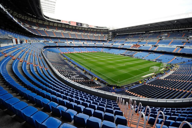 MADRID, SPAIN - OCTOBER 31:  View of the santiago Bernabeu stadium ahead of the La Liga match between Real Madrid CF and UD Las Palmas at Estadio Santiago Bernabeu on October 31, 2015 in Madrid, Spain.  (Photo by Denis Doyle/Getty Images)