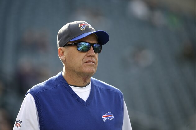 Buffalo Bills head coach Rex Ryan walks the field before an NFL football game against the Philadelphia Eagles, Sunday, Dec. 13, 2015, in Philadelphia. (AP Photo/Matt Rourke) Buffalo Bills head coach Rex Ryan walks the field before an NFL football game against the Philadelphia Eagles, Sunday, Dec. 13, 2015, in Philadelphia. (AP Photo/Matt Rourke)