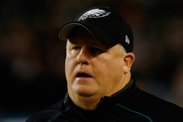 PHILADELPHIA, PA - DECEMBER 20: Head Coach Chip Kelly looks on before the game against the Arizona Cardinals at Lincoln Financial Field on December 20, 2015 in Philadelphia, Pennsylvania.  (Photo by Rich Schultz/Getty Images)