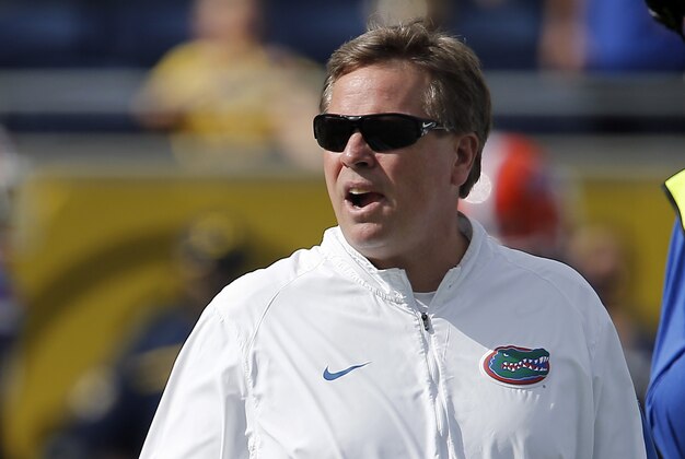 Jan 1, 2016; Orlando, FL, USA; Florida Gators head coach Jim McElwain before the 2016 Citrus Bowl against the Michigan Wolverines at Orlando Citrus Bowl Stadium. Mandatory Credit: Reinhold Matay-USA TODAY Sports