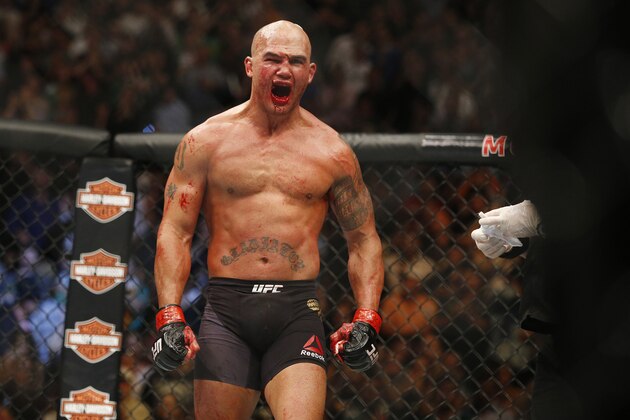 Robbie Lawler celebrates after defeating Rory MacDonald in their welterweight title mixed martial arts bout at UFC 189 on Saturday, July 11, 2015, in Las Vegas. (AP Photo/John Locher) Robbie Lawler celebrates after defeating Rory MacDonald in their welterweight title mixed martial arts bout at UFC 189 on Saturday, July 11, 2015, in Las Vegas. (AP Photo/John Locher)