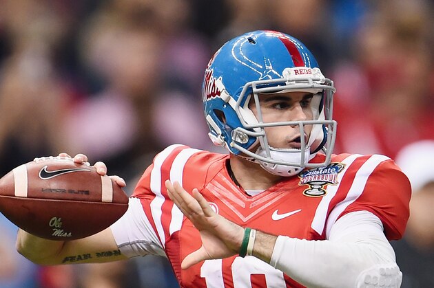 NEW ORLEANS, LA - JANUARY 01: Quarterback Chad Kelly NEW ORLEANS, LA - JANUARY 01: Quarterback Chad Kelly