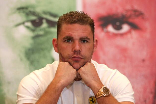 LONDON, ENGLAND - OCTOBER 22: Billy Joe Saunders is pictured in front of a photograph of himself during an Andy Lee and Billy Joe Saunders Head to Head Press Conference at the Landmark Hotel on October 22, 2015 in London, England. (Photo by Andrew Redington/Getty Images) LONDON, ENGLAND - OCTOBER 22: Billy Joe Saunders is pictured in front of a photograph of himself during an Andy Lee and Billy Joe Saunders Head to Head Press Conference at the Landmark Hotel on October 22, 2015 in London, England. (Photo by Andrew Redington/Getty Images)