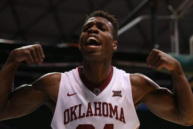 HONOLULU, HI - DECEMBER 25: Buddy Hield #24 of the Oklahoma Sooners celebrates after making a basket during the game against the Harvard Crimson at the Stan Sheriff Center on December 25, 2015 in Honolulu, Hawaii. (Photo by Darryl Oumi/Getty Images)