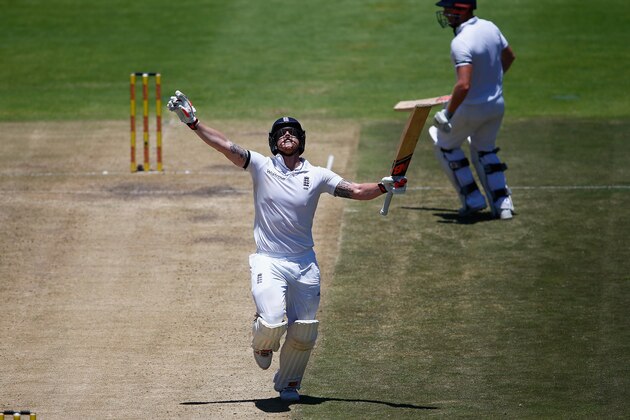CAPE TOWN, SOUTH AFRICA - JANUARY 03:  Ben Stokes of England celebrates his double century during day two of the 2nd Test at Newlands Stadium on January 3, 2016 in Cape Town, South Africa.  (Photo by Julian Finney/Getty Images)