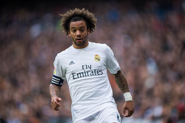 MADRID, SPAIN - DECEMBER 30:  Marcelo of Real Madrid CF looks on during the Real Madrid CF vs Real Sociedad as part of the Liga BBVA 2015-2016 at Estadio Santiago Bernabeu on December 30, 2015 in Madrid, Spain.  (Photo by Aitor Alcalde/Power Sport Images/Getty Images)