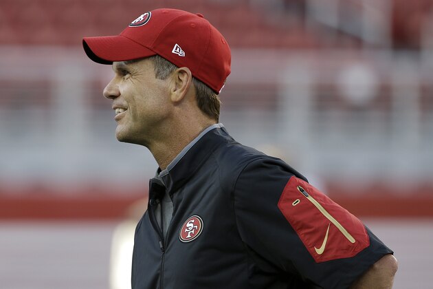 San Francisco 49ers general manager Trent Baalke during the team's NFL football training camp in Santa Clara, Calif., Saturday, Aug. 1, 2015. (AP Photo/Jeff Chiu)