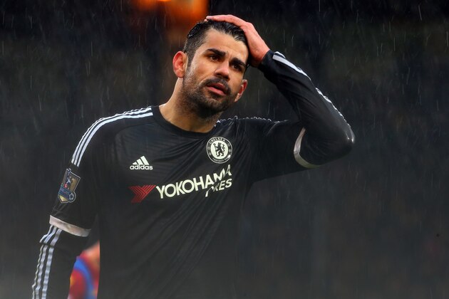 LONDON, ENGLAND - JANUARY 03:  Diego Costa of Chelsea during the Barclays Premier League match between Crystal Palace and Chelsea at Selhurst Park on January 3, 2016 in London, England.  (Photo by Catherine Ivill - AMA/Getty Images)