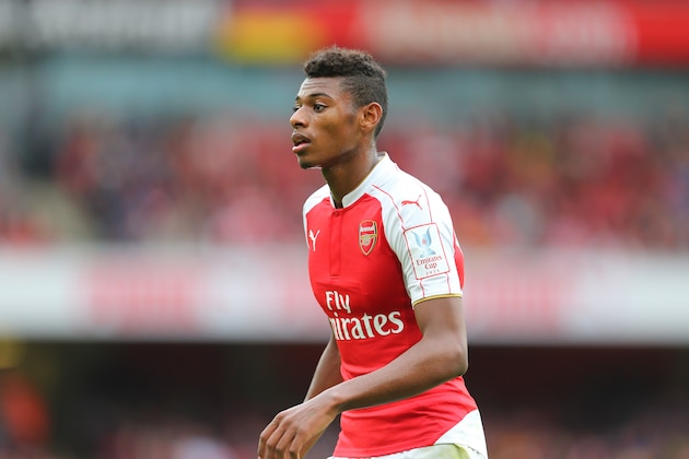LONDON, ENGLAND - JULY 26:  Jeff Reine-Adelaide of Arsenal during the Emirates Cup match between Arsenal and VfL Wolfsburg at Emirates Stadium on July 26, 2015 in London, England.  (Photo by Catherine Ivill - AMA/Getty Images).