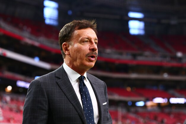 Nov 9, 2014; Glendale, AZ, USA; St. Louis Rams owner Stan Kroenke on the sidelines prior to the game against the Arizona Cardinals at University of Phoenix Stadium. The Cardinals defeated the Rams 31-14. Mandatory Credit: Mark J. Rebilas-USA TODAY Sports