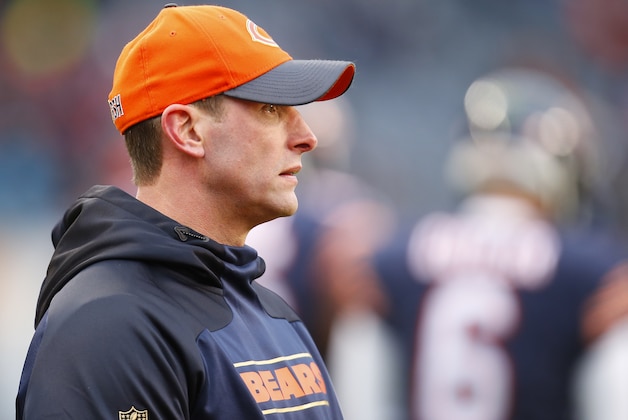 Chicago Bears offensive coordinator Adam Gase looks over the field before the NFL week 17 regular season football game against the Detroit Lions on Sunday, Jan. 3, 2016 in Chicago.  (Jeff Haynes/AP Images for Panini)
