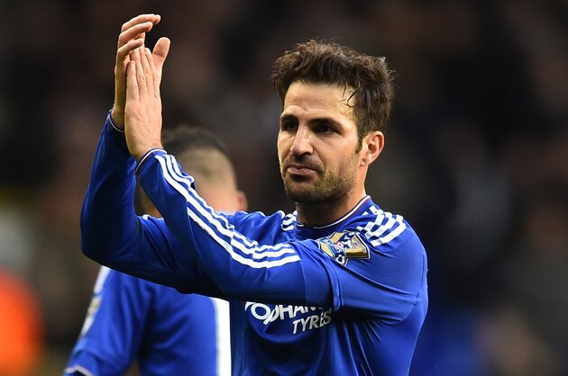 Chelsea's Spanish midfielder Cesc Fabregas applauds the fans after the English Premier League football match between Tottenham Hotspur and Chelsea at White Hart Lane in north London on November 29, 2015.      / AFP / BEN STANSALL        (Photo credit should read BEN STANSALL/AFP/Getty Images)