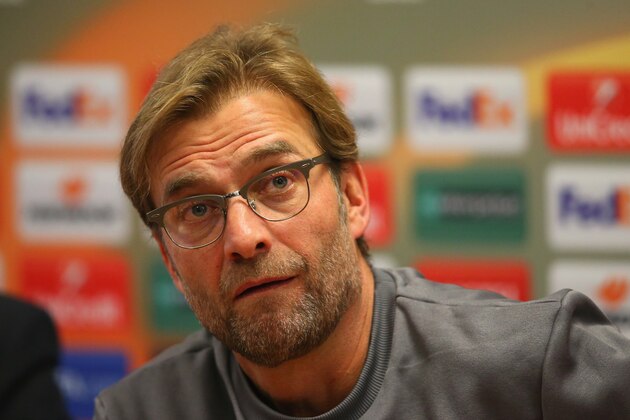 LIVERPOOL, ENGLAND - NOVEMBER 25:  Jurgen Klopp the manager of Liverpool FC faces the media during a press conference at Melwood Training Complex on November 25, 2015 in Liverpool, United Kingdom.  (Photo by Alex Livesey/Getty Images)