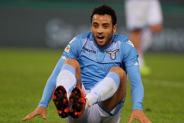 ROME, ITALY - OCTOBER 25:  Felipe Anderson of SS Lazio celebrates after scoring the team's third goal during the Serie A match between SsS Lazio and Torino FC at Stadio Olimpico on October 25, 2015 in Rome, Italy.  (Photo by Paolo Bruno/Getty Images)