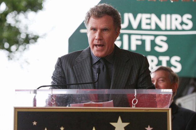 Will Ferrell speaks at a ceremony honoring Steve Carell with a star on the Hollywood Walk of Fame on Wednesday, Jan. 6, 2016, in Los Angeles. (Photo by Rich Fury/Invision/AP)