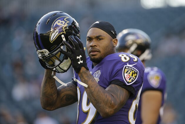 Baltimore Ravens' Steve Smith Sr. warms up before a preseason NFL football game against the Philadelphia Eagles, Saturday, Aug. 22, 2015, in Philadelphia. (AP Photo/Matt Rourke) Baltimore Ravens' Steve Smith Sr. warms up before a preseason NFL football game against the Philadelphia Eagles, Saturday, Aug. 22, 2015, in Philadelphia. (AP Photo/Matt Rourke)