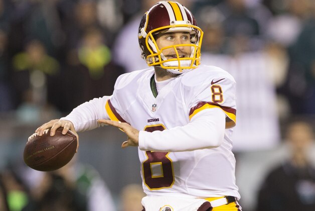 PHILADELPHIA, PA - DECEMBER 26: Kirk Cousins #8 of the Washington Redskins throws a pass against the Philadelphia Eagles on December 26, 2015 at Lincoln Financial Field in Philadelphia, Pennsylvania.  (Photo by Mitchell Leff/Getty Images)