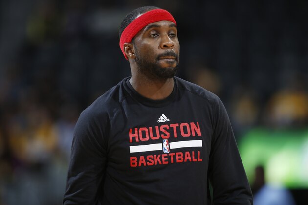 Houston Rockets guard Ty Lawson (3) in the first half of an NBA basketball game Monday, Dec.14, 2015, in Denver. (AP Photo/David Zalubowski)