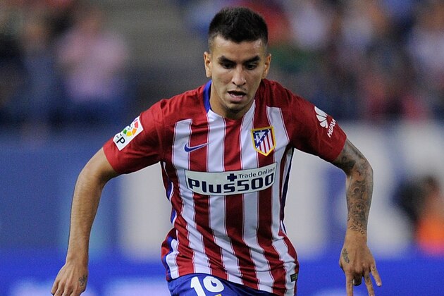 MADRID, SPAIN - SEPTEMBER 22:  Angel Correa of Club Atletico de Madrid in action during the La Liga match between Atletico de Madrid and Getafe at Vicente Calderon Stadium on September 22, 2015 in Madrid, Spain.  (Photo by Denis Doyle/Getty Images)